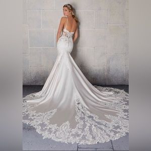 Mori Lee Sinead Wedding Dress Size 6 Mermaid Ivory luxurious train